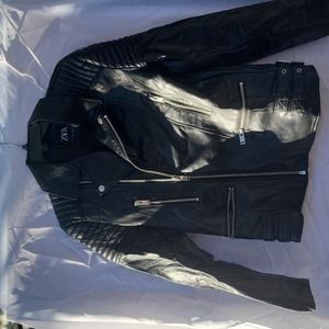Zara leather jacket men's medium